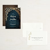 "Outside" - Save the Dates in Navy by Rebecca Bowen - Assembled