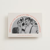 "Surrounding" - Save the Dates in Persimmon by Sarah Cohn - Front