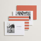 "Surrounding" - Save the Dates in Persimmon by Sarah Cohn - Back of Card Options