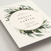 "Natures Greens" - Save the Dates in Ivory by Susan Moyal - Detail