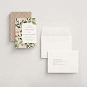 "petal toss" - Save the Dates in Cream by Angela Marzuki - Assembled