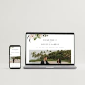 "petal toss" - Save the Dates in Cream by Angela Marzuki - FREE Wedding Website