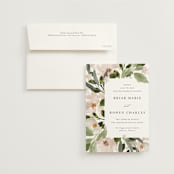 "petal toss" - Save the Dates in Cream by Angela Marzuki - Save the Date with Envelope