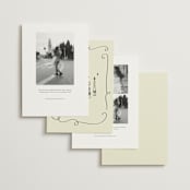 "Vintage Lovers" - Save the Dates in Champagne by Helena Vitto - Back of Card Options