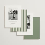 "classic bold border" - Save the Dates in Olive by Cass Loh - Back of Card Options