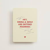 "Love Note" - Save the Dates in Latte by Helena Vitto - Front