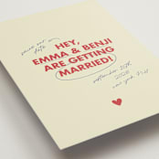 "Love Note" - Save the Dates in Latte by Helena Vitto - Detail