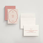 "Croquet" - Save the Dates in Cherry by Megan Davis - Assembled