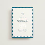 "Meet us" - Save the Dates in Ocean by Kelly Schmidt - Front
