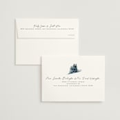 "winter mountains" - Save the Dates in Snow by Anastasia Makarova - FREE Recipient Addressing