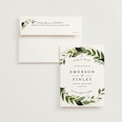 "Vines of Green" - Save the Dates in Fern by Susan Moyal - Save the Date with Envelope