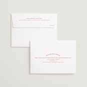 "Surrounding" - Save the Dates in Persimmon by Sarah Cohn - FREE Recipient Addressing
