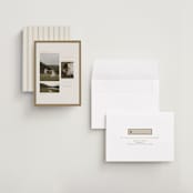 "savour" - Save the Dates in Linen by Bramble Studio - Assembled