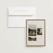 "savour" - Save the Dates in Linen by Bramble Studio - Save the Date with Envelope