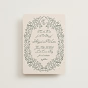 "Crest Florale" - Save the Dates in Moss by Tamara Hilje - Front