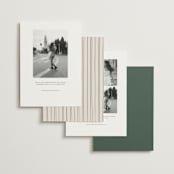 "Crest Florale" - Save the Dates in Moss by Tamara Hilje - Back of Card Options