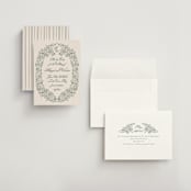 "Crest Florale" - Save the Dates in Moss by Tamara Hilje - Assembled