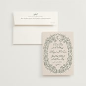 "Crest Florale" - Save the Dates in Moss by Tamara Hilje - Save the Date with Envelope