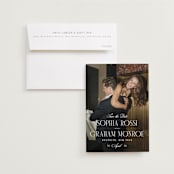 "The Cinema" - Save the Dates in Quartz by Kristie Kern - Save the Date with Envelope