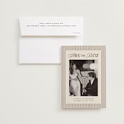 "Sienna" - Save the Dates in Maroon by Pati Cascino - Save the Date with Envelope