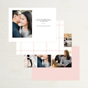 "Sealed with a Kiss" - Save the Dates in Blush by Hudson meet Rose - Back of Card Options