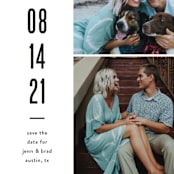 "Modern Grid" - Save the Dates in fog by Jessica Ogden - Detail