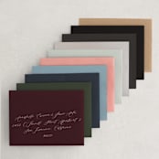 "Enchanting Plum" - Save the Dates in Navy by Phrosné Barwood - Colored Envelopes Available