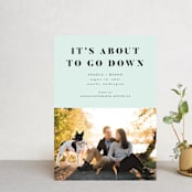 "About To Go Down" - Save the Dates in Mint by Stephanie Given - Front