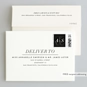 "Bad Dancing" - Save the Dates in Dove by Amy Payne - FREE Recipient Addressing