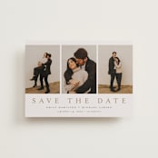 "Elegant Trio" - Save the Dates in Sand by Nicole Walsh - Front