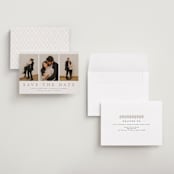 "Elegant Trio" - Save the Dates in Sand by Nicole Walsh - Assembled