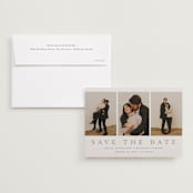 "Elegant Trio" - Save the Dates in Sand by Nicole Walsh - Save the Date with Envelope