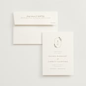 "Soft Sprigs" - Save the Dates in Champagne by Jennifer Postorino - Save the Date with Envelope