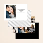 "hand-written" - Save the Dates in Ebony by Lindsay Stetson Thompson - Back of Card Options
