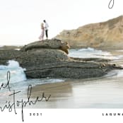 "hand-written" - Save the Dates in Ebony by Lindsay Stetson Thompson - Detail