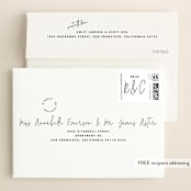"hand-written" - Save the Dates in Ebony by Lindsay Stetson Thompson - FREE Recipient Addressing
