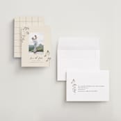 "Sketched Florals" - Save the Dates in Sandpaper by Baumbirdy - Assembled