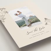 "Sketched Florals" - Save the Dates in Sandpaper by Baumbirdy - Detail