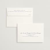 "watercolor flowers crest" - Save the Dates in Dusty Blue by Cass Loh - FREE Recipient Addressing