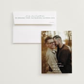 "Side Stack" - Save the Dates in Snow by Alethea and Ruth - Save the Date with Envelope