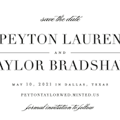 "Classic" - Save the Dates in Tuxedo by Lauren Chism - Detail