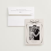 "Bow" - Save the Dates in Tuxedo by Corinne Malesic - Save the Date with Envelope