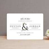 "Adorned Ampersand" - Save the Dates in Cotton by Jennifer Postorino - Front