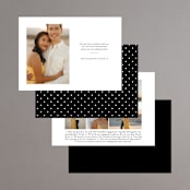 "Adorned Ampersand" - Save the Dates in Cotton by Jennifer Postorino - Back of Card Options