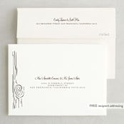 "Fall Carving" - Save the Dates in Woodgrain by Amanda Joy - FREE Recipient Addressing