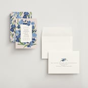 "Irises" - Save the Dates in Natural by Everett Paper Goods - Assembled