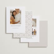 "Lace Trim" - Save the Dates in Cream by Kristen Smith - Back of Card Options