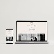 "Swan Crest" - Save the Dates in Royal by Cass Loh - FREE Wedding Website