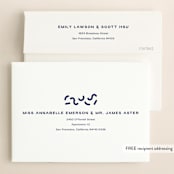 "Flyer" - Save the Dates in Navy by Jack Knoebber - FREE Recipient Addressing