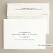 "Fresh Sage" - Save the Dates in Olive by Christie Kelly - FREE Recipient Addressing